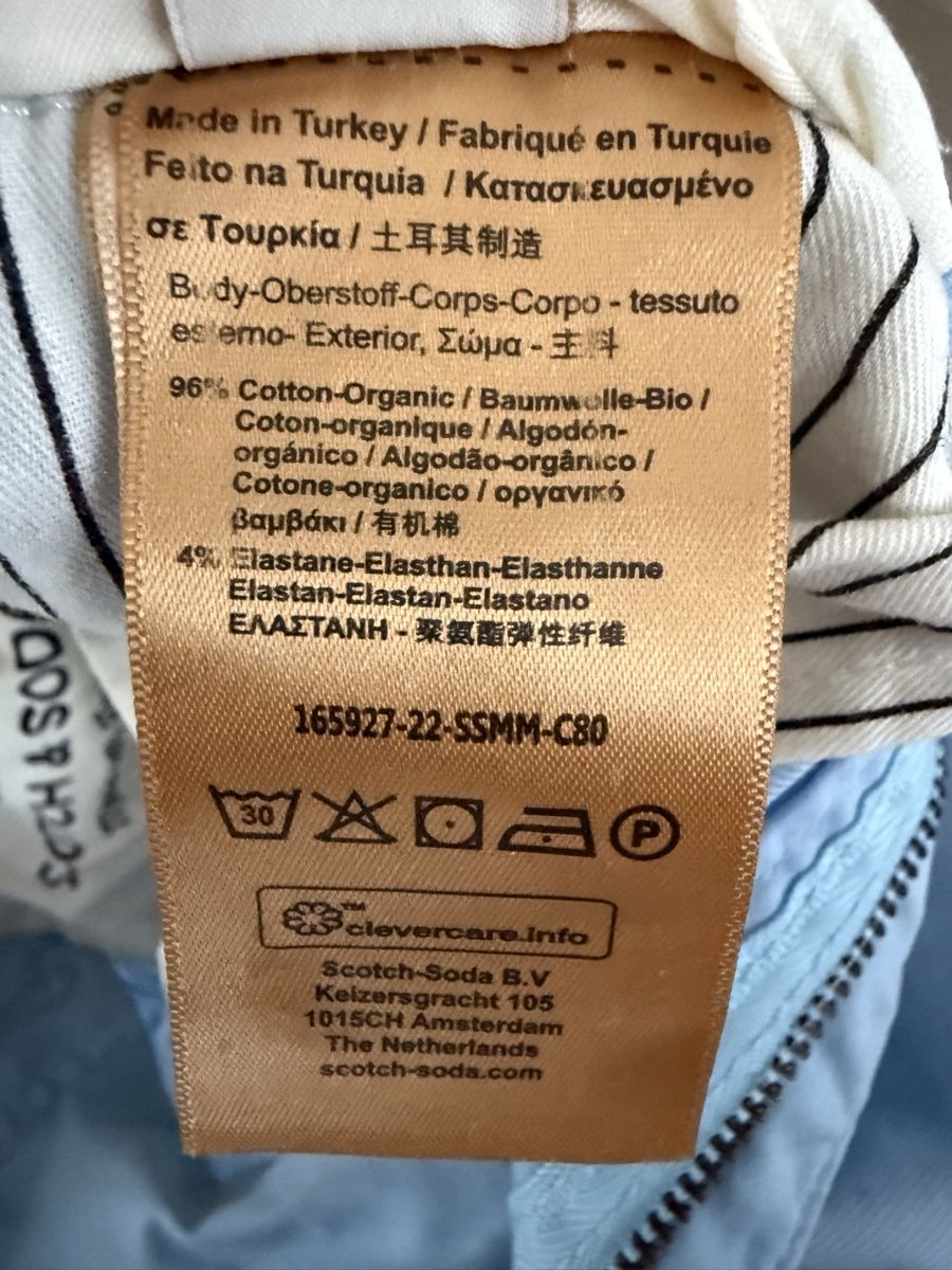 Maison Scotch Pantaloni: Scotch & Soda Mott Hose Hellblau Gr. 29/32 – Nuovo (secondo la descrizione) da Zürich venduto da kavebe 3
