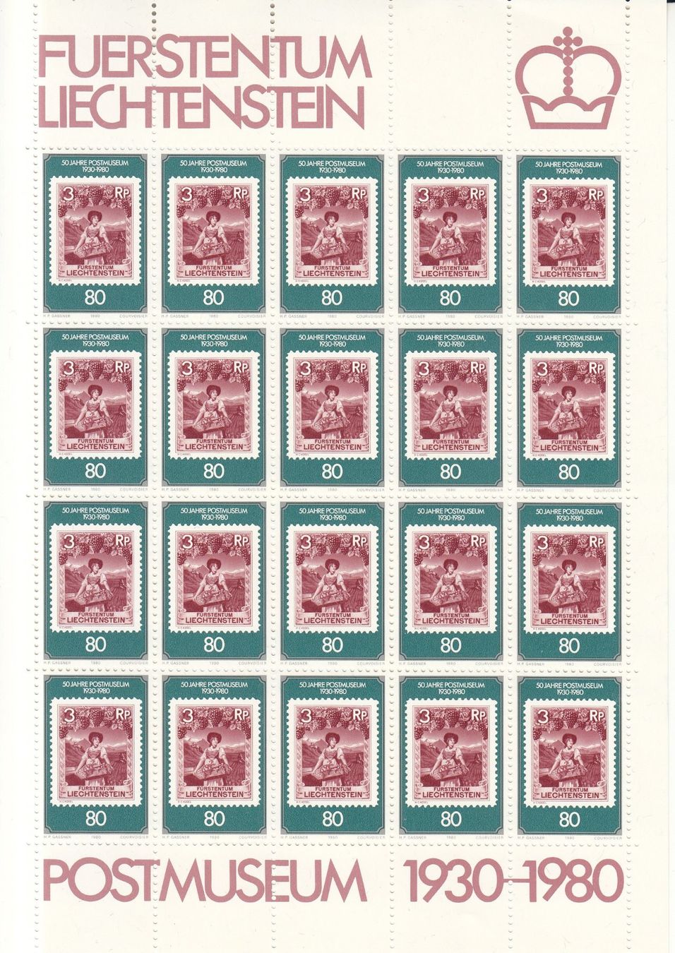 Tutti i francobolli: LBK 688 Originalbogen 1. Auflage * – Usato da Bürglen TG venduto da StampGraf