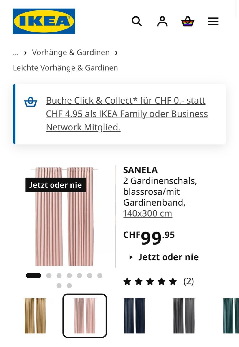 Tende: Gardine blassrosa – Usato da Zürich venduto da joyjoy7 3