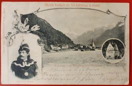Flüelen mit Schlösschen Rudenz 1899