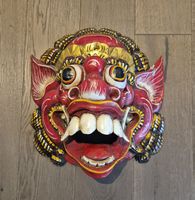 Grosse Vintage Balinesische Maske für die Wand
