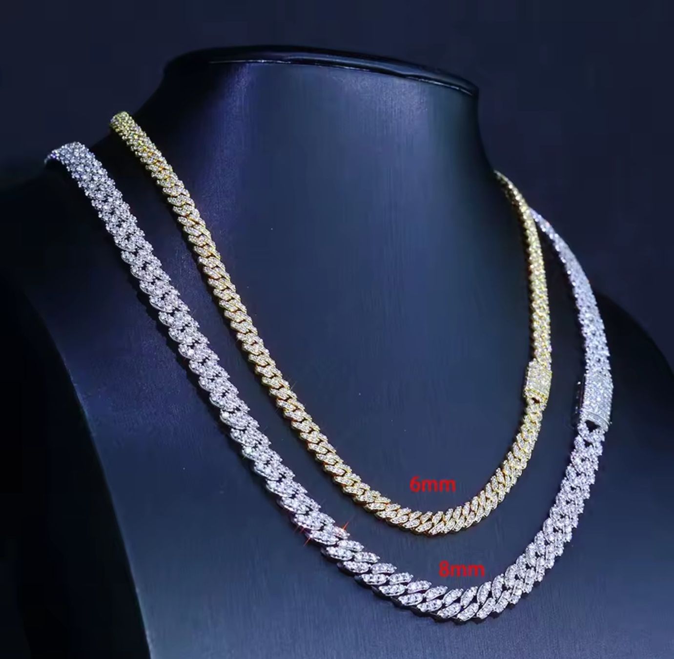Catenine: Iced out Kette Silber 55 cm x 6mm – Nuovo e nell'imballaggio originale da Suhr venduto da ChronixChronometer 8