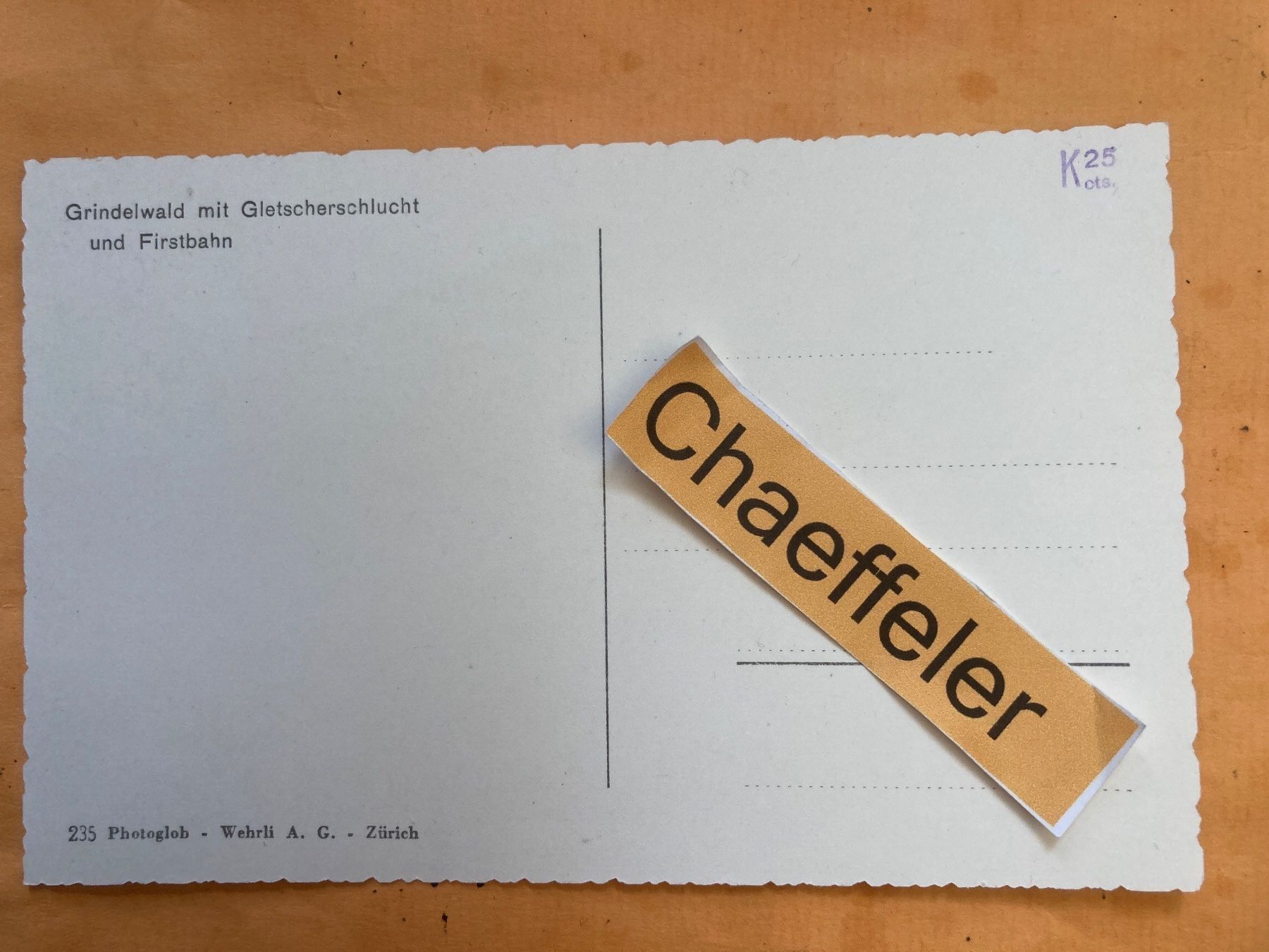 Ansichtskarten: Grindelwald mit Gletscherschlucht und – Gebraucht aus Zürich von Chaeffeler 1