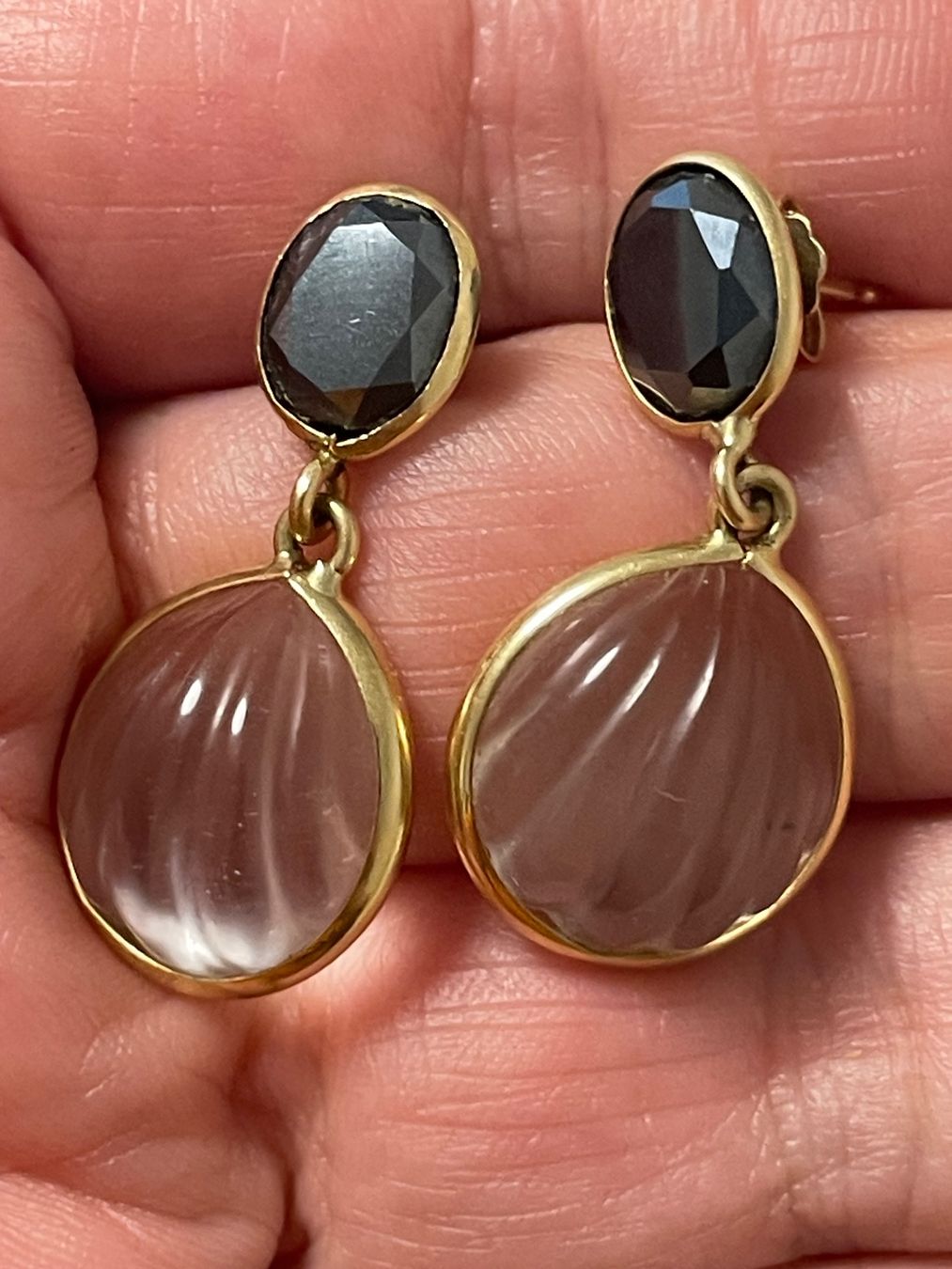 Orecchini pendenti & Orecchini a lobo: Boucles d’oreilles en or 18c – Usato da Montreux venduto da Pipo7878 7