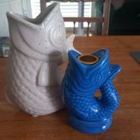 Sommer Zeit: Fisch Vase & kleiner Kerzenständer