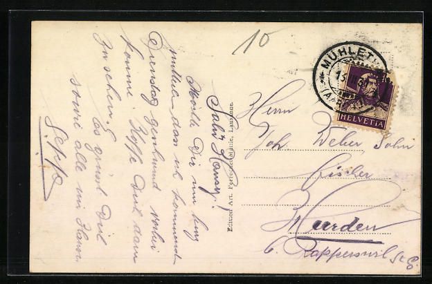 Cartoline postali: AK Aarau, Park und Kantonsschule, 1931 – Usato da Berlin venduto da bartko-reher 1