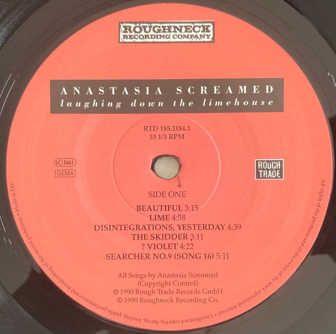 Dischi in vinile: ANASTASIA SCREAMED - LAUGHING DOWN THE LIMEHOUSE – Usato da Poliez-Pittet venduto da Newtown-Records 3