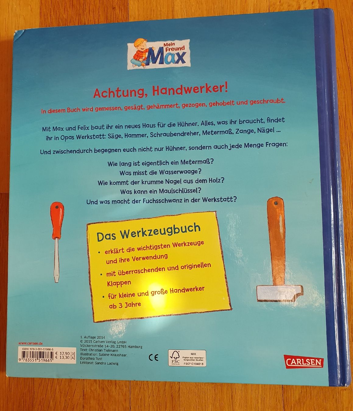 Libri: Kinderbuch "Mein Freund Max - Das Werkzeugbuch" – Usato da Pratteln venduto da Familie- 1