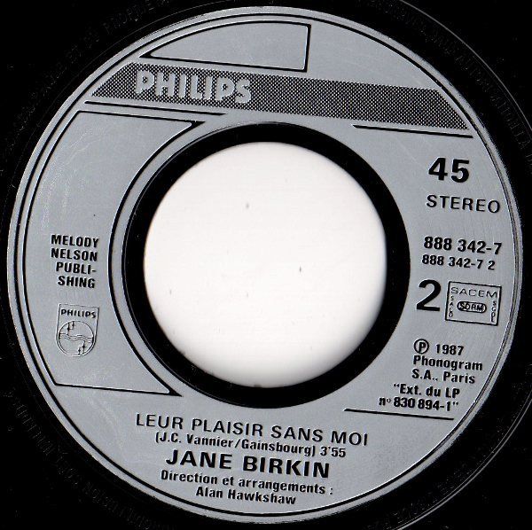 Schallplatten: 45 TOURS JANE BIRKIN - POP – Gebraucht aus PORRENTRTUY von RABAIS_SPORT 3