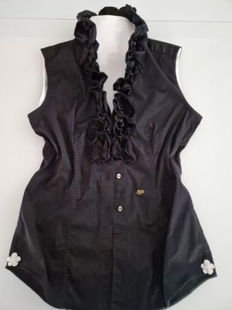Sexy schwarze Bluse, Gr.44, Italien