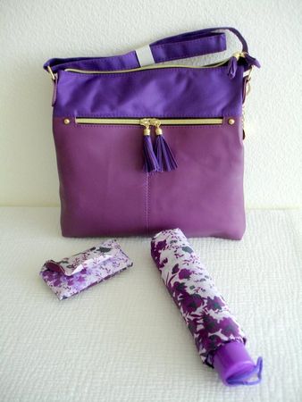 4er Set: Umhang-Handtasche, Regenschirm, Falttasche und ...