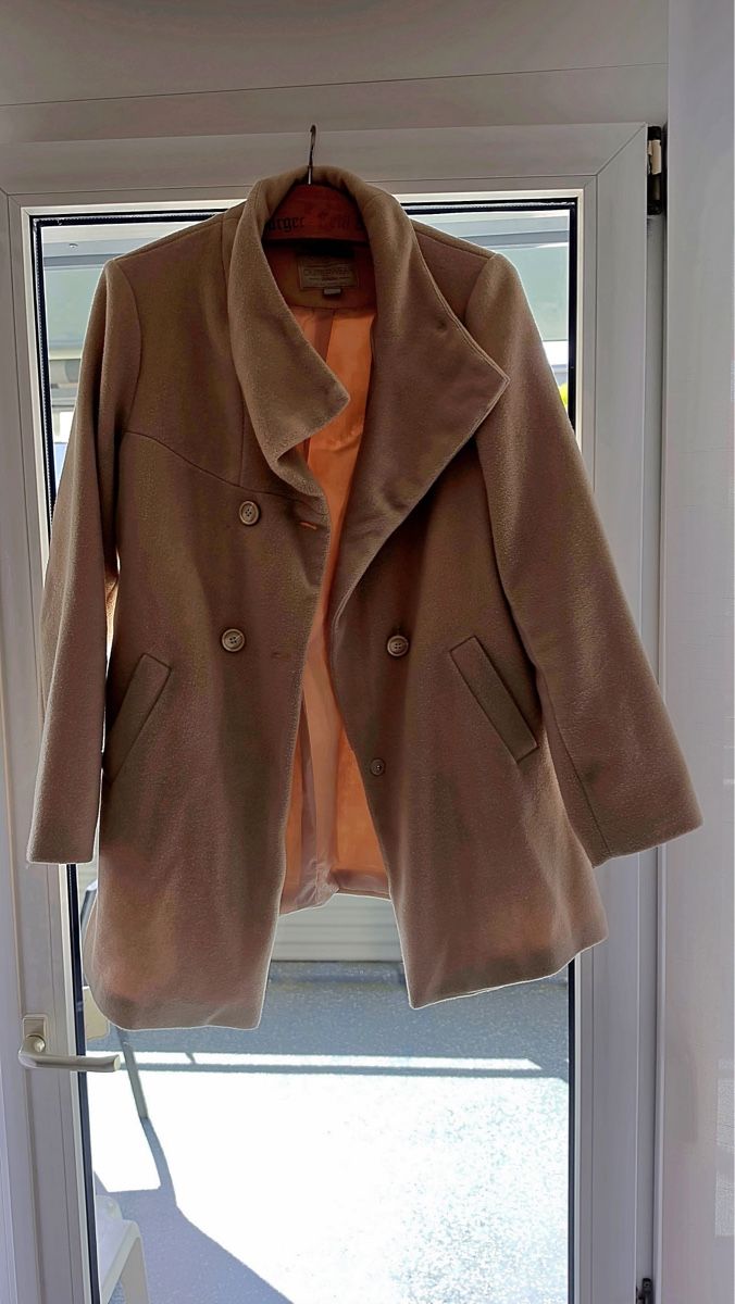 Giacche: Wollmantel Grösse 44 Damen beige – Usato da Rotkreuz venduto da Fara3