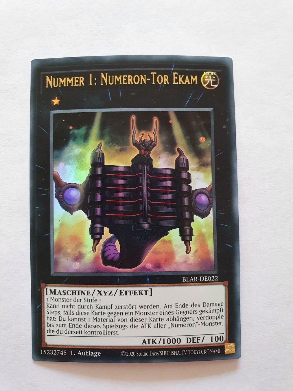 Yugioh Carte collezionabili: Yugioh Nummer 1 Numeron Tor Ekam TCG – Usato da Oberdorf BL venduto da BaldenEagle