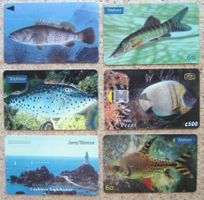 6 TAX CARDS JERSEY TELECOMS / TELEFONICA / BATELCO / ICE