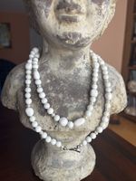 Wunderschöne Kette weiss mit Perlen