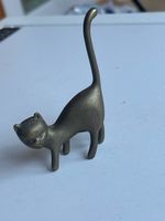 Katzenskulptur Bronze antik guter Zustand(S27)