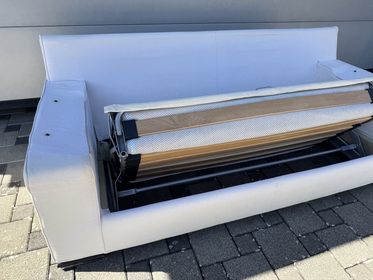 Divani: Schlafsofa / Sofa/ Couch Stoff weiß mit Daunenfüllung – Usato da Oberwil-Lieli venduto da 2carin 7