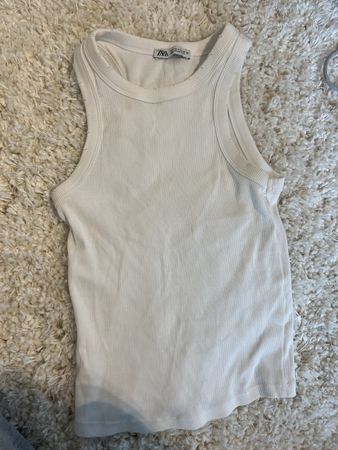 Zara Top/Achselshirt, Weiss, Gr. S - Sommer Must-have!