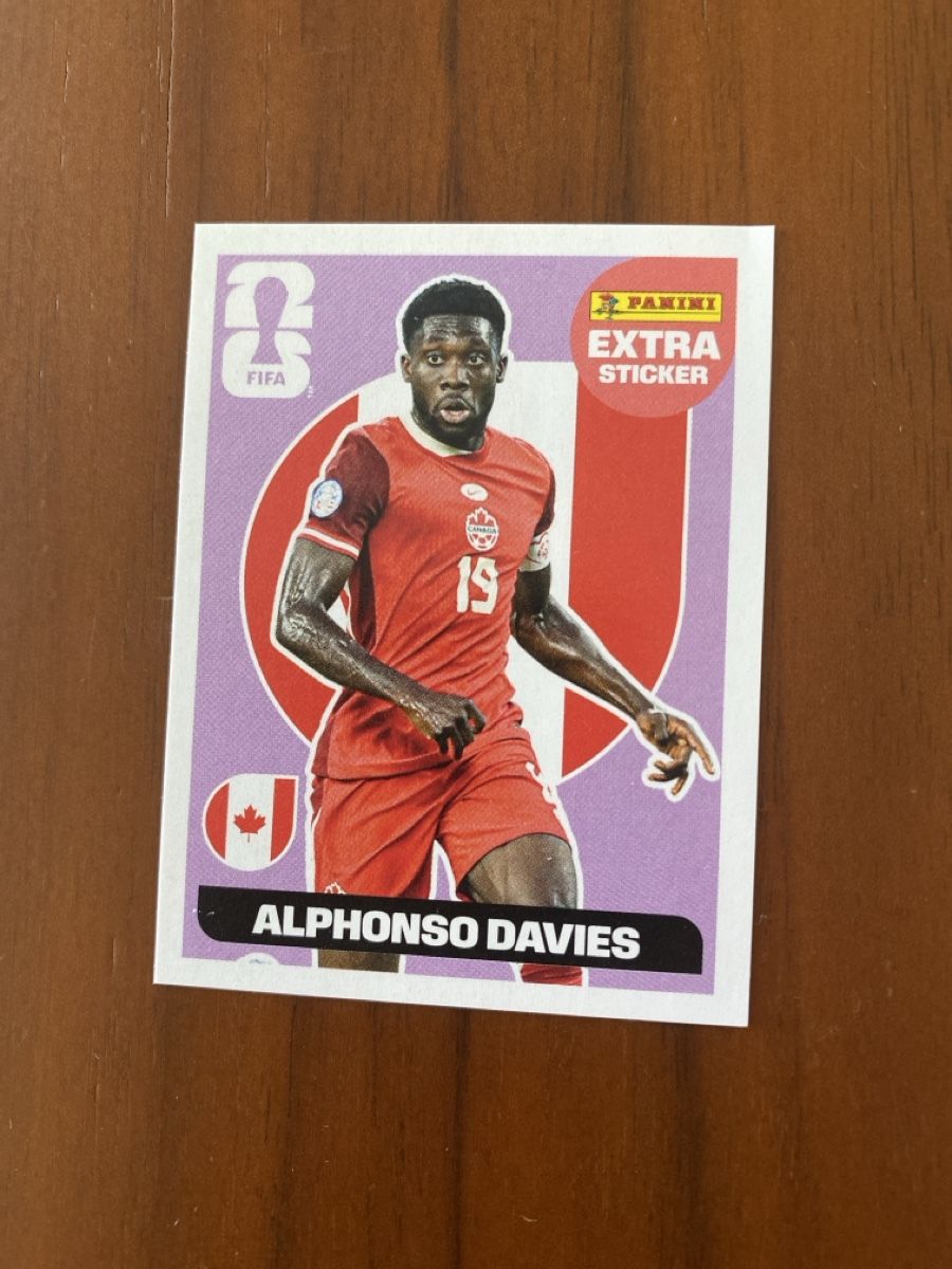 Panini Carte collezionabili: Panini WM 2026 - Alphonso Davies Extra Sticker – Nuovo (secondo la descrizione) da Lausanne venduto da chaavb