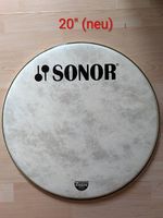 Sonor Natural 20" Standard Logo Front Drumhead, Fell (neu)
