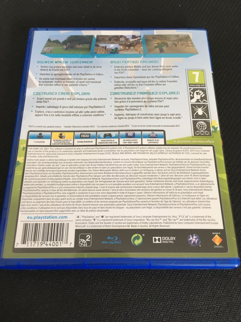 Sony Jeux: Minecraft - PS4 / Playstation 4 – D'occasion à St.Gallen par sjosjo 1