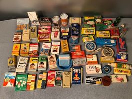 ❗Jetzt = 40.- Fr. !!❗66 Kaufl. Schachteln + BLECH Dosen 60 J