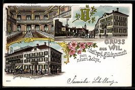 Litho Wil, Hauptstrasse, Gasthaus zum Sc