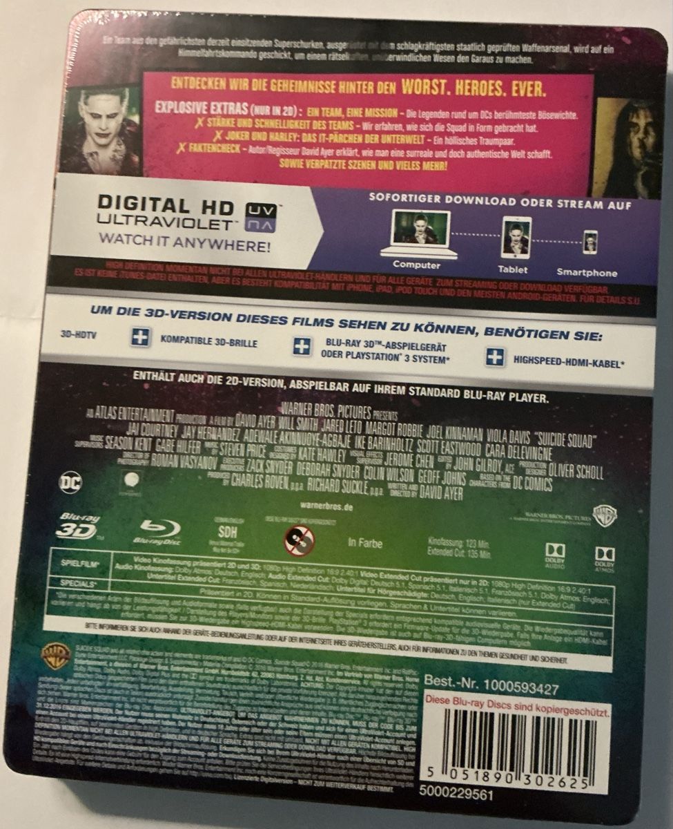Tutti i DVDs: Suicide Squad Steelbook neu ovp – Nuovo e nell'imballaggio originale da Arth venduto da dicka001 1