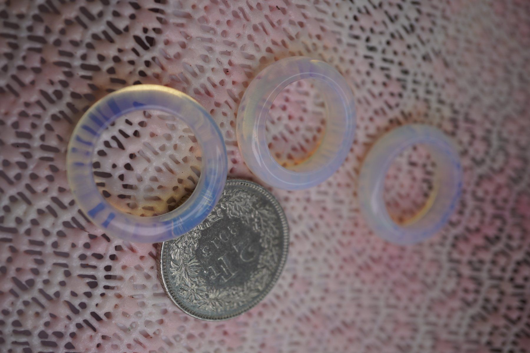 Anelli: *Opalit*      Glas Ringe  Gebot   Pro Stück – Nuovo e nell'imballaggio originale da Eschenbach venduto da Fengg 1