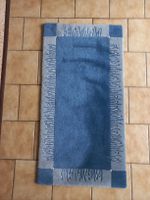 Tapis bleu et gris, chaleureux 140x70cm