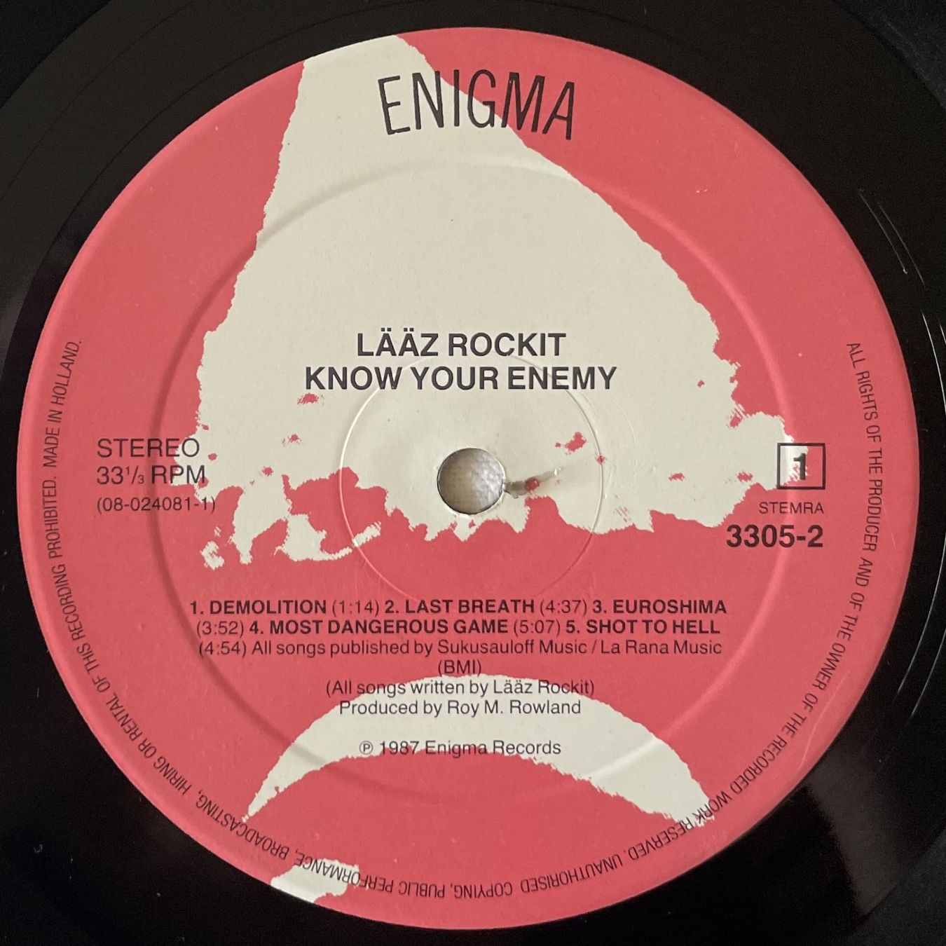 Dischi in vinile: Laaz Rockit – Know Your Enemy - LP - 1987 - First Press – Usato da Uster venduto da Zardodel 4