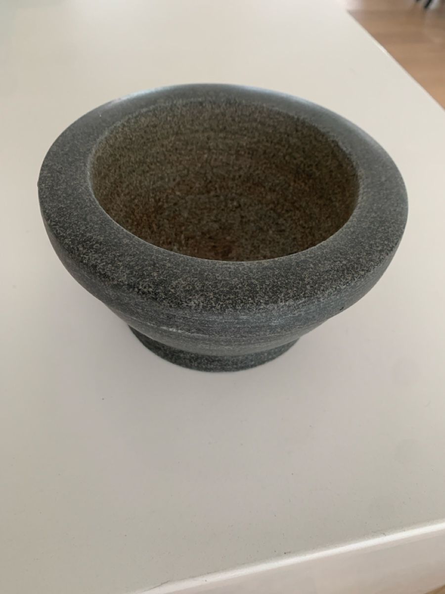 Autres pour cuisiner & mitonner: Stone Mortar and Pestle Set Grey Granite – D'occasion à Immensee par vgitter 1