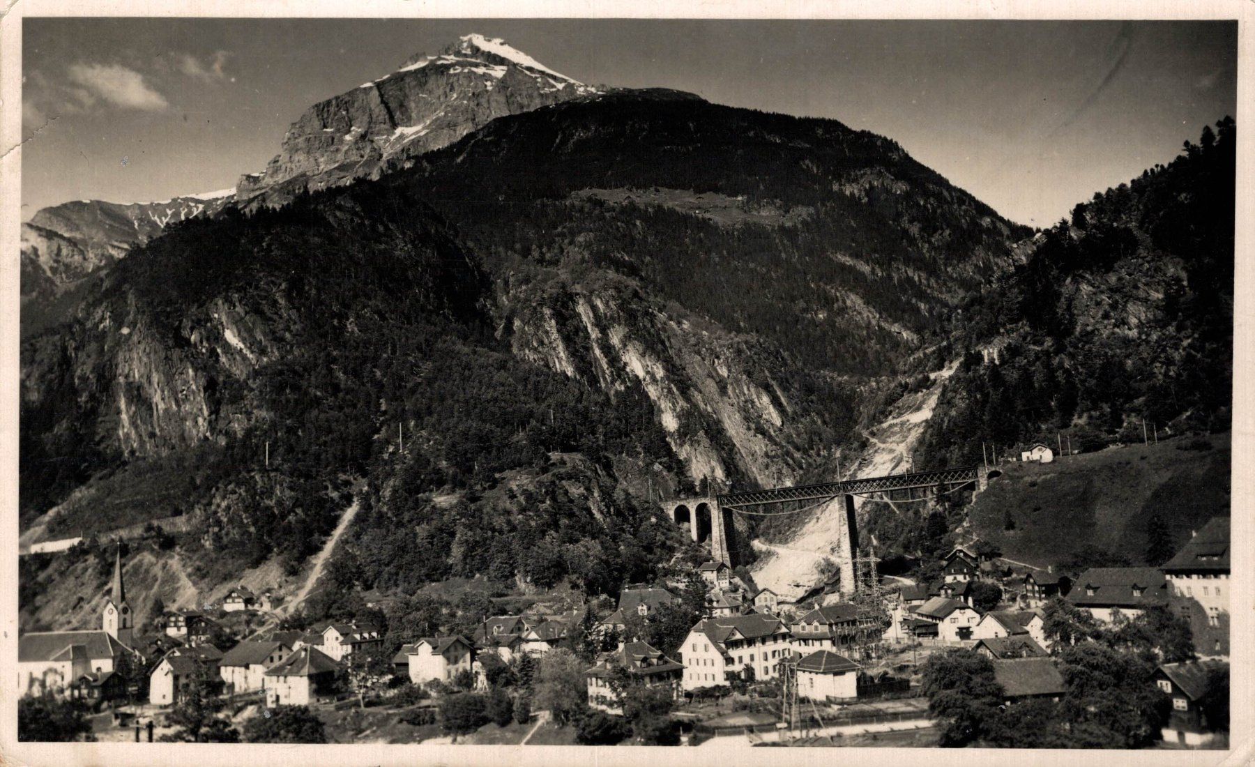 Cartoline postali: Amsteg mit kl. Windgälle, 2988 m. – Usato da Bronschhofen venduto da Astore