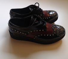 Plateau Schuhe schwarz/bordeaux (neu) Gr. 38