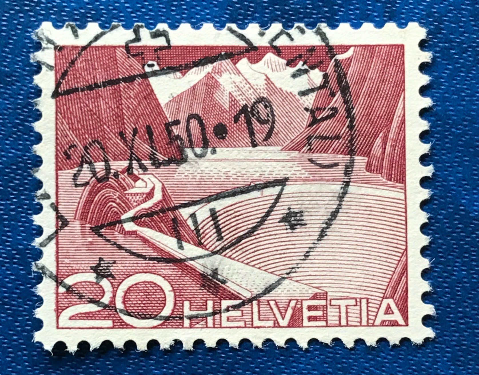 Tutti i francobolli: Nr.301A  mit Stempel Stausee 1949   – Usato da Aarau venduto da Billa007