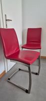 Freischwinger Stuhl 8 Stück Leder