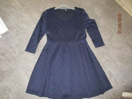 Spitzen Kleid in blau M