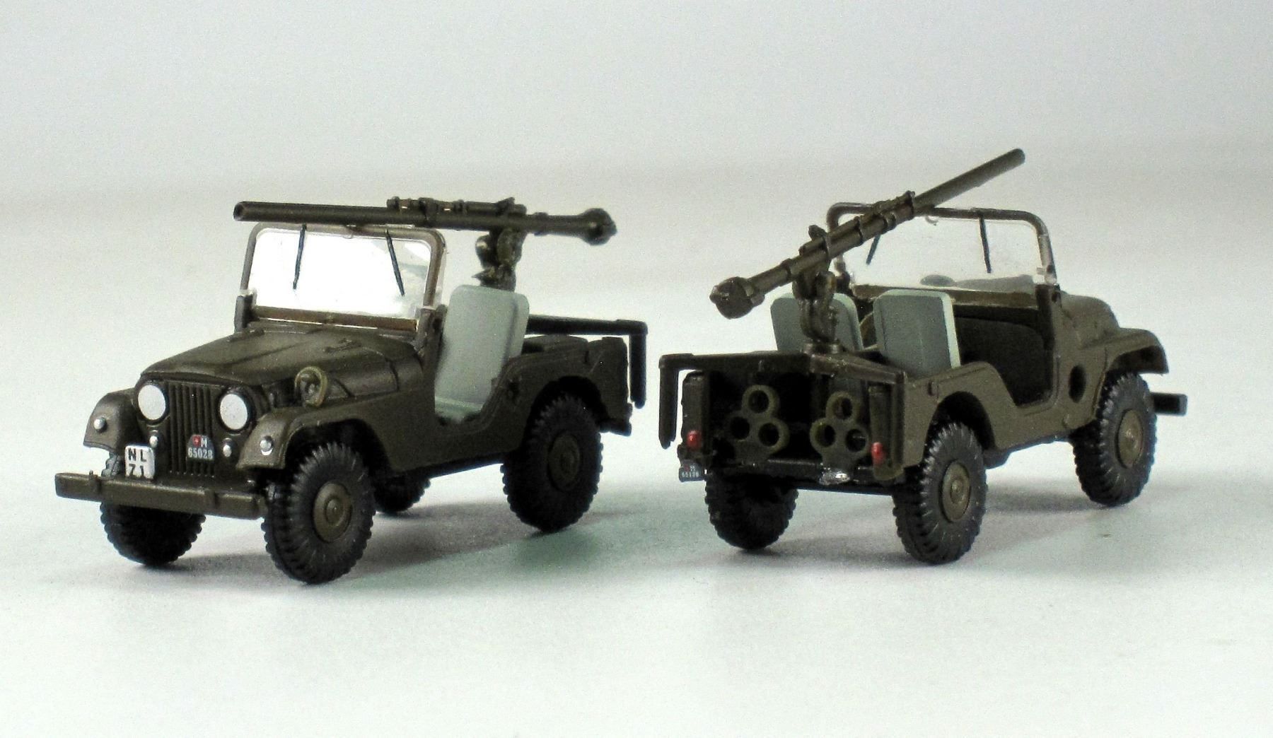 Schweizer Armee Kit di modellismo & Modellini statici: ACE 5103 Set 2 Willys Jeep PAK58 Schweizer Armee – Nuovo e nell'imballaggio originale da Derendingen venduto da Benfis