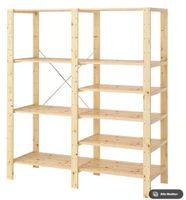 IKEA HEJNE Holz Doppelregal inkl. zusätzlichen Pfosten
