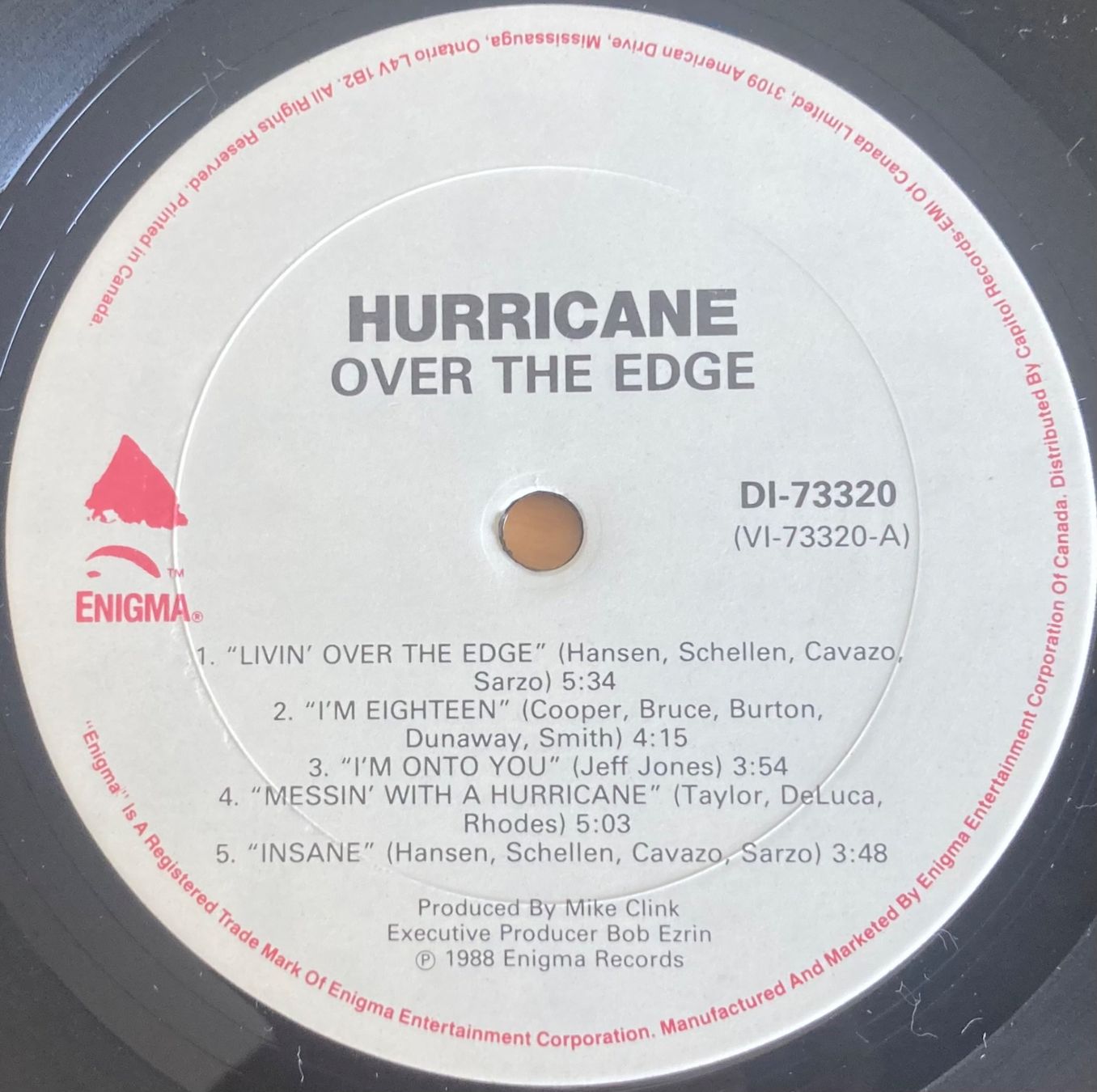 Schallplatten: HURRICANE - OVER THE EDGE – Gebraucht aus Poliez-Pittet von Newtown-Records 3