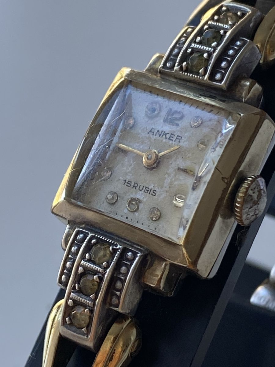 Orologi: Anker 15 Rubis Goldene Damen Uhr – Difettoso da Givisiez venduto da dor_xb9k 1