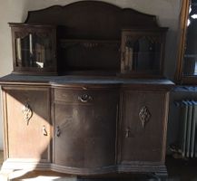 Antiker Buffet-Schrank, Holz, ca. 1920, restaurationsbedürft