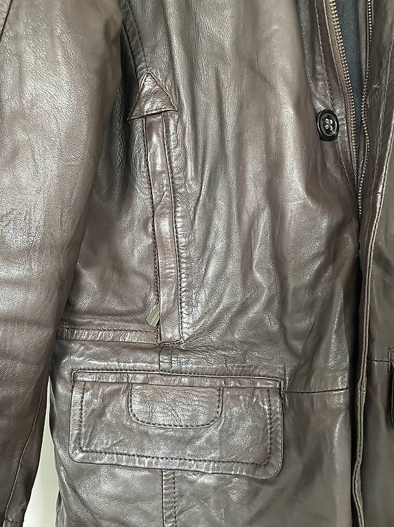 Giacche: Braune Trussardi Jeans Lederjacke Herren – Usato da Basel venduto da nur_rly7 2