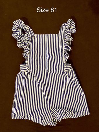 Jacardi Striped Romper, Size 81, Summer Outfit