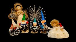 Weihnachtsdeko déco Noël Vintage 50s' Zwerge Engel ange nain