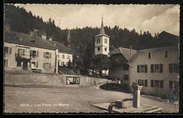 Les Ponts-de-Martel, Platz mit Brunnen, 