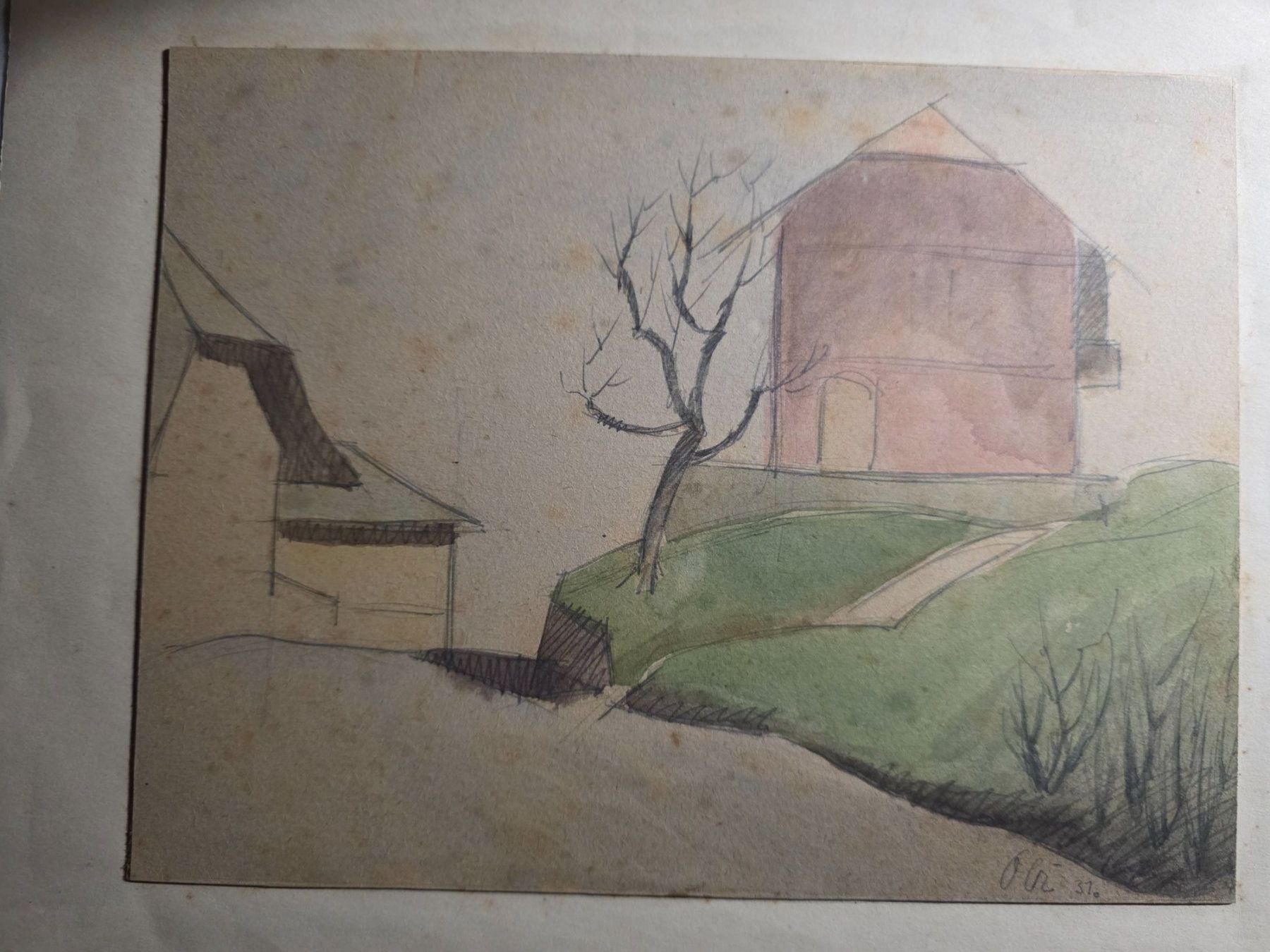 Dipinti: Obi Gottfried - Aquarell Gemälde Bild - 1931 – Usato da Walterswil BE venduto da Lonitti