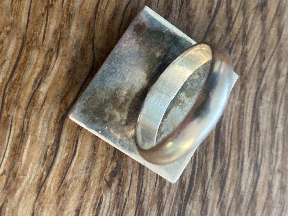 Anelli: RING/FINGERING Silber/Rosenquarz eingefaßt eckig / Unikat – Usato da Frauenfeld venduto da Boldi46 4
