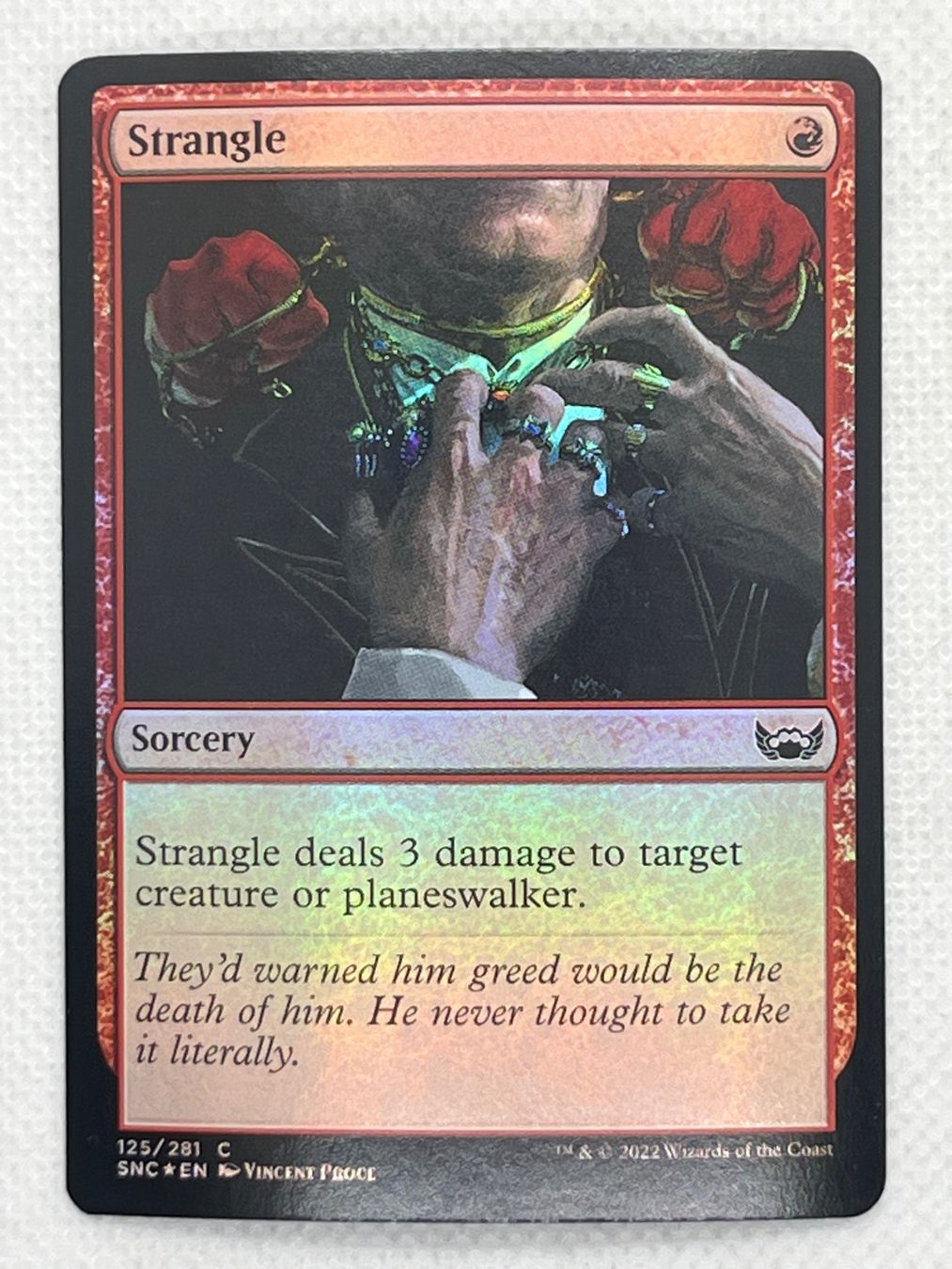 Magic The Gathering Sammelbilder & Trading cards: MTG Strangle SNC 125 Englisch Common Foil – Gebraucht aus Hinterkappelen von Kim1992