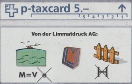 PTT P-Taxcard 5.- Limmatdruck AG Set mit 2 Karten
